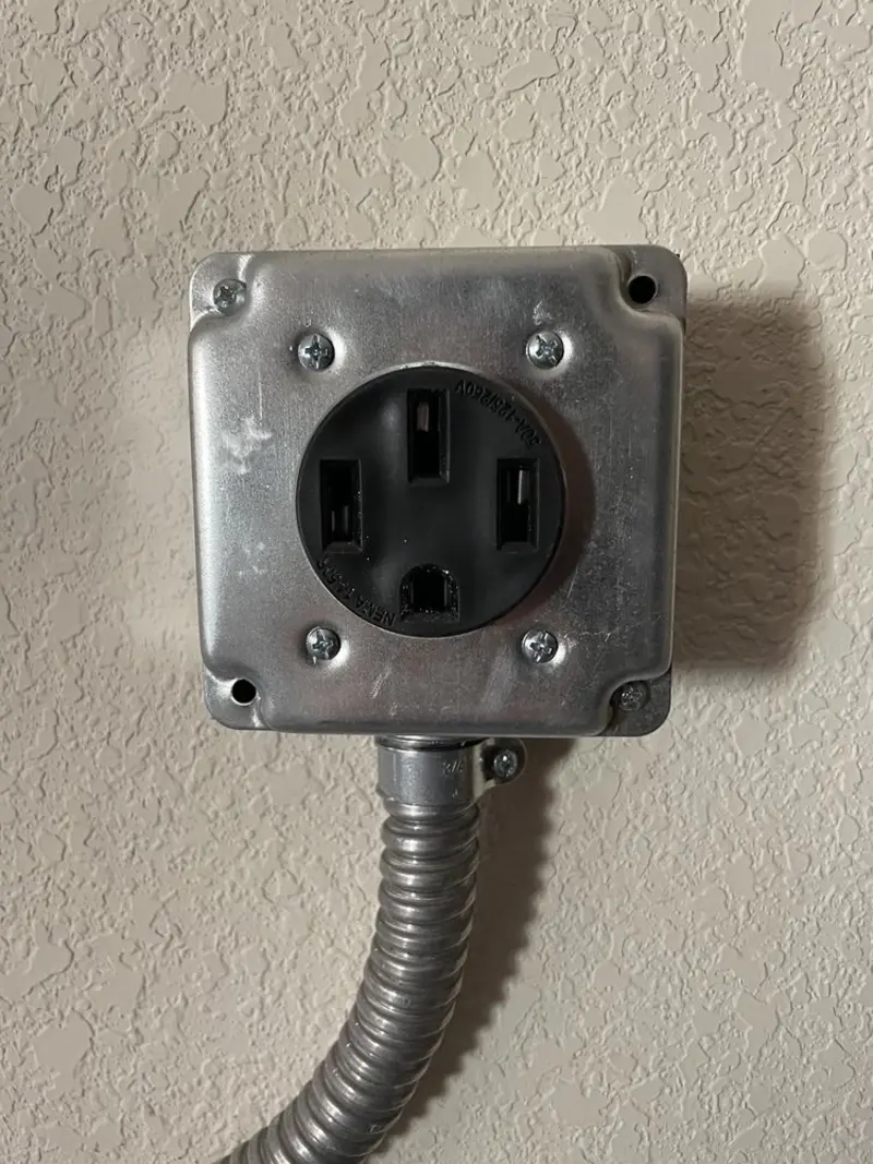 NEMA 14-50 outlet installed for Smart Home Electrical in Orosi
